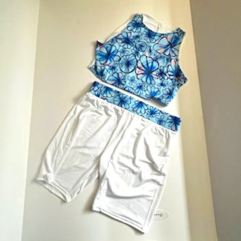 *NEW DORIS High neck 2 pc Swim Short Set - Size L